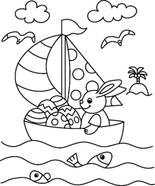 Rabbit 34 - Holiday coloring pages - Coloriages - 10doigts.fr