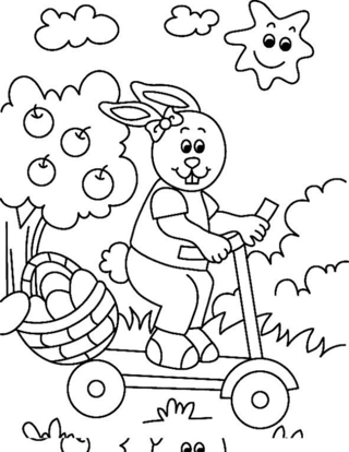 Rabbit 36 - Holiday coloring pages - Coloriages - 10doigts.fr