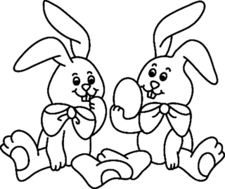 Rabbit 37 - Holiday coloring pages - Coloriages - 10doigts.fr