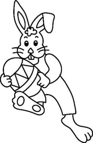 Rabbit 38 - Holiday coloring pages - Coloriages - 10doigts.fr