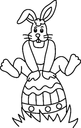 Rabbit 39 - Holiday coloring pages - Coloriages - 10doigts.fr