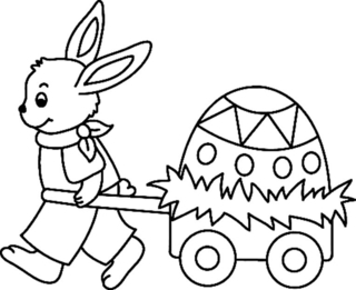 Rabbit 40 - Holiday coloring pages - Coloriages - 10doigts.fr