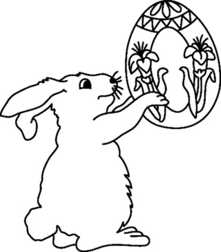 Rabbit 42 - Holiday coloring pages - Coloriages - 10doigts.fr