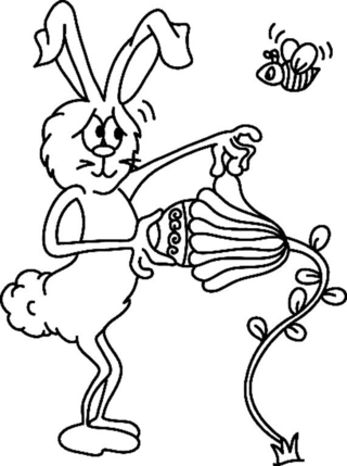 Rabbit 43 - Holiday coloring pages - Coloriages - 10doigts.fr