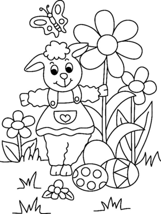 Rabbit 45 - Holiday coloring pages - Coloriages - 10doigts.fr