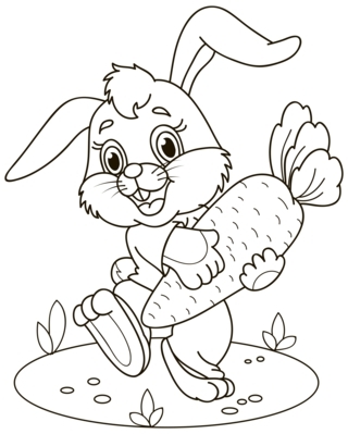 Rabbit 48 - Holiday coloring pages - Coloriages - 10doigts.fr