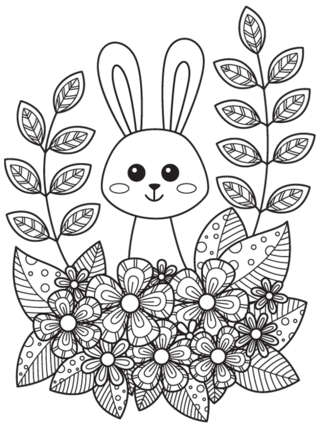 Rabbit 49 - Holiday coloring pages - Coloriages - 10doigts.fr