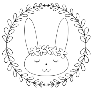 Rabbit 51 - Holiday coloring pages - Coloriages - 10doigts.fr