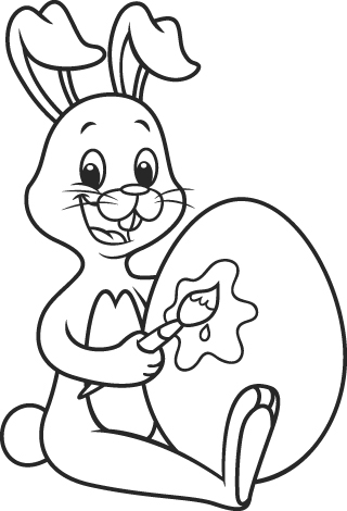 Rabbit 54 - Holiday coloring pages - Coloriages - 10doigts.fr