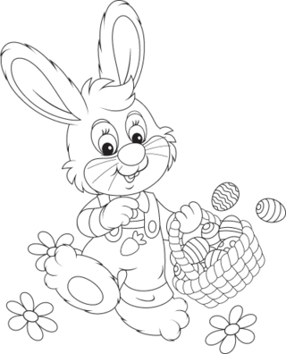 Rabbit 55 - Holiday coloring pages - Coloriages - 10doigts.fr