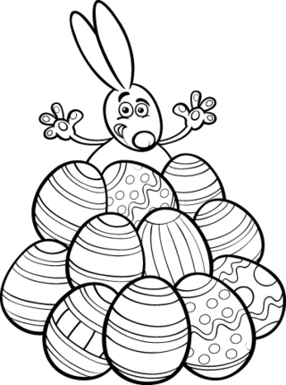Rabbit 56 - Holiday coloring pages - Coloriages - 10doigts.fr