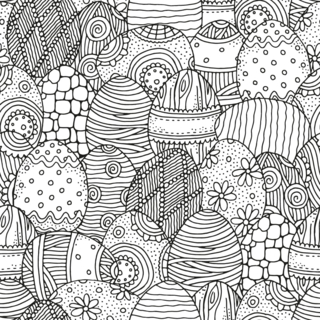 Eggs 104 - Holiday coloring pages - Coloriages - 10doigts.fr