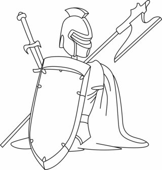 Chivalry 01 - Fantastic coloring pages - Coloriages - 10doigts.fr