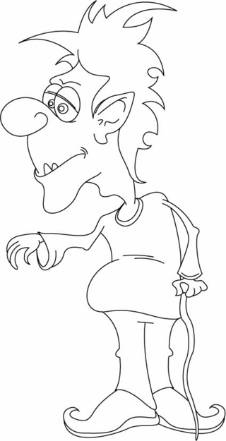 Elf 01 - Fantastic coloring pages - Coloriages - 10doigts.fr