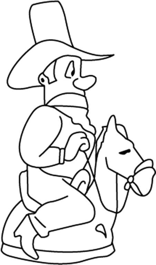 Vaquero 02 - Coloreados fantásticos - Coloriages - 10doigts.fr