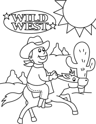 Vaquero 09 - Coloreados fantásticos - Coloriages - 10doigts.fr