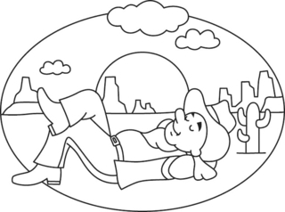 Vaquero 10 - Coloreados fantásticos - Coloriages - 10doigts.fr