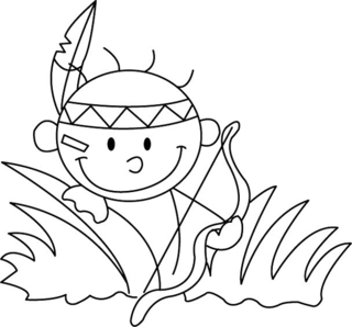 Indio 01 - Coloreados fantásticos - Coloriages - 10doigts.fr