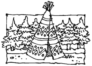 Tienda india - Coloreados fantásticos - Coloriages - 10doigts.fr
