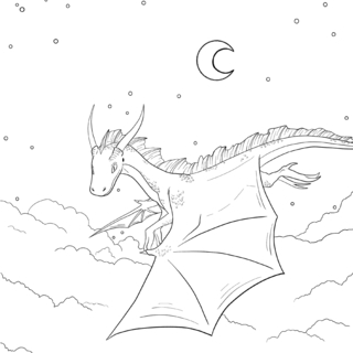Dragons11 - Fantastic coloring pages - Coloriages - 10doigts.fr