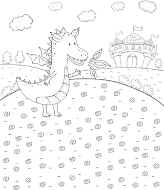 Dragons2 - Fantastic coloring pages - Coloriages - 10doigts.fr