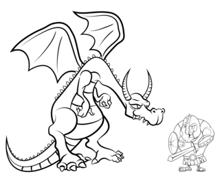 Dragons4 - Fantastic coloring pages - Coloriages - 10doigts.fr