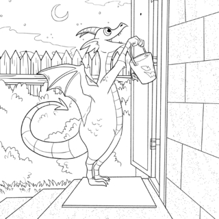 Dragons9 - Fantastic coloring pages - Coloriages - 10doigts.fr