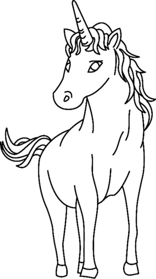 Unicorn 04 - Fantastic coloring pages - Coloriages - 10doigts.fr
