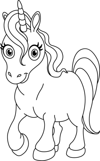 Unicorn1 - Fantastic coloring pages - Coloriages - 10doigts.fr