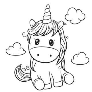 Unicorn10 - Fantastic coloring pages - Coloriages - 10doigts.fr