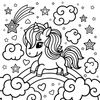 Licorne12 - Fantastic coloring pages - Coloriages - 10doigts.fr