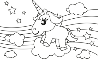 Unicorn14 - Fantastic coloring pages - Coloriages - 10doigts.fr