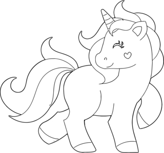 Unicorn16 - Fantastic coloring pages - Coloriages - 10doigts.fr