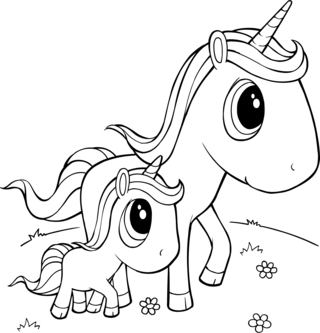 Unicorn3 - Fantastic coloring pages - Coloriages - 10doigts.fr