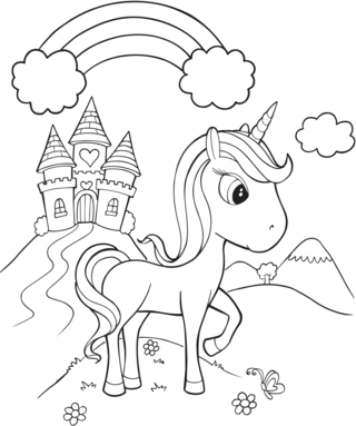 Unicorn4 - Fantastic coloring pages - Coloriages - 10doigts.fr