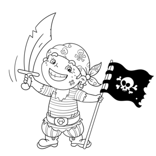 Pirate11 - Fantastic coloring pages - Coloriages - 10doigts.fr