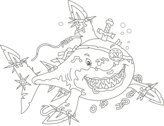 Pirate6 - Fantastic coloring pages - Coloriages - 10doigts.fr