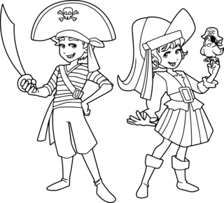 Pirate7 - Fantastic coloring pages - Coloriages - 10doigts.fr