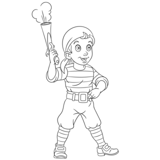 Pirate9 - Fantastic coloring pages - Coloriages - 10doigts.fr