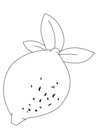 Lemon 01 - Coloring pages of flowers, fruits, and vegetables - Coloring book - 10doigts.com