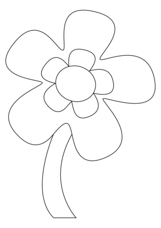 Flower 037 - Coloring pages of flowers, fruits, and vegetables - Coloring book - 10doigts.com