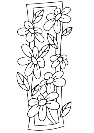 Flowers 005 - Coloring pages of flowers, fruits, and vegetables - Coloring book - 10doigts.com