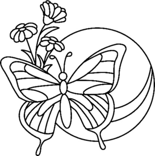 Flowers and Butterflies 11 - Coloring pages of flowers, fruits, and vegetables - Coloring book - 10doigts.com