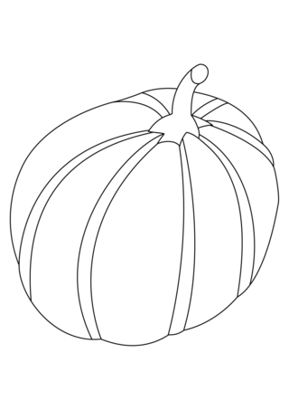 Melon 01 - Coloring pages of flowers, fruits, and vegetables - Coloring book - 10doigts.com