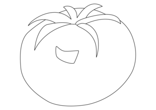 Tomato 01 - Coloring pages of flowers, fruits, and vegetables - Coloring book - 10doigts.com