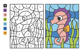 Magic Coloring 12 - Coloring games - Coloriages - 10doigts.fr