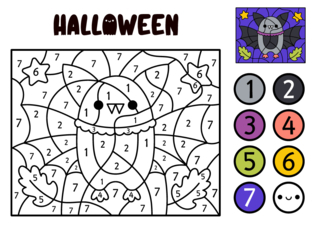 Halloween55 - Coloring games - Coloriages - 10doigts.fr