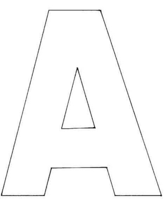 Uppercase A - Letter and number coloring pages - Coloring book - 10doigts.com