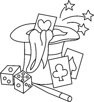 Magic 01 - Occupation coloring pages - Coloring book - 10doigts.com