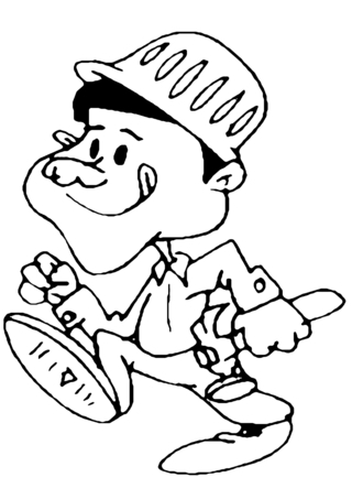 Worker 01 - Occupation coloring pages - Coloring book - 10doigts.com